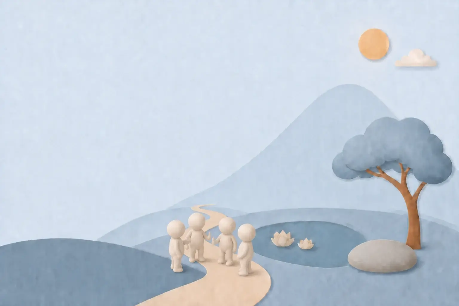 Illustration of paper paths meeting for a private commitment.